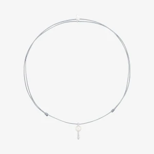 Naszyjnik Ze Srebra, Szarego Nylonu I Perły Hodowlanej Tous Unlock - Tous Rozmiar