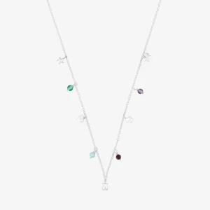 Naszyjnik Ze Srebra Z Kamieniami Szlachetnymi I Motywami Bold Motif - Tous Rozmiar