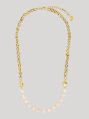 Naszyjnik ze sztuczną perłą w złocie Joop