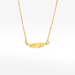 Naszyjnik ze złota 42-45cm z piórkiem Filipowicz