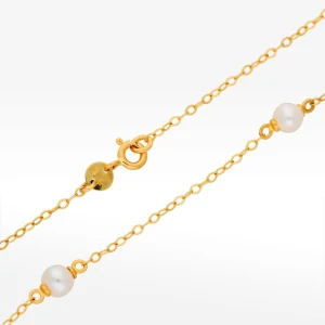 Naszyjnik ze złota 45cm z perłami Filipowicz