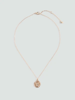 Naszyjnik ze znakiem zodiaku – Byk złoty - Teen - Rozmiar uniwersalny - MANGO TEEN