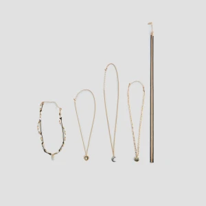 Naszyjniki z kolorze złoto-srebrno-czarnym 5-pak House