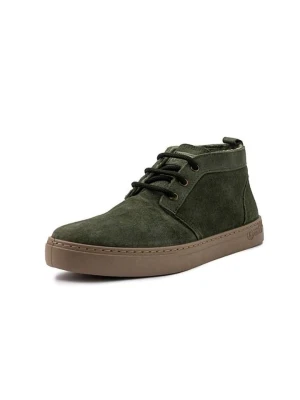 natural world Skórzane botki w kolorze khaki rozmiar: 42