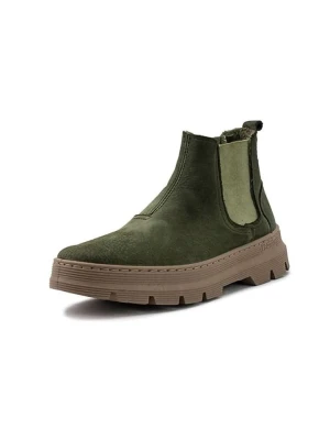 natural world Skórzane sztyblety w kolorze khaki rozmiar: 43