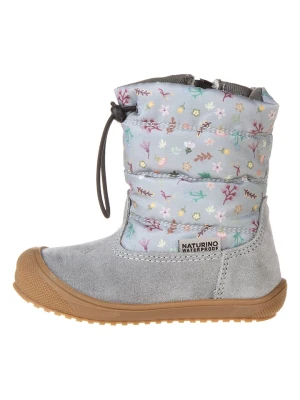 Naturino Kozaki zimowe w kolorze jasnoszarym rozmiar: 22