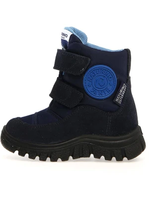 Naturino Skórzane botki "Pile" w kolorze granatowym rozmiar: 32