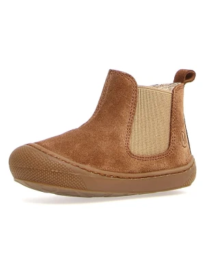 Naturino Skórzane botki "Sally" w kolorze brązowym rozmiar: 22