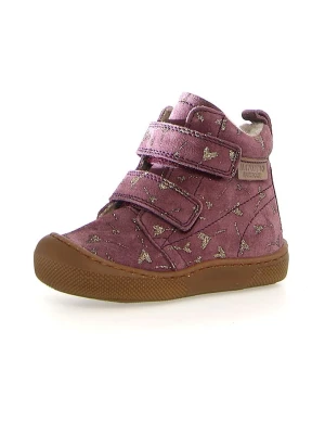 Naturino Skórzane botki zimowe "Wigghi" w kolorze różowym rozmiar: 21