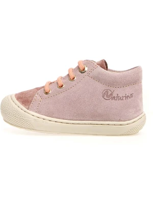 Naturino Skórzane buty "Cocoon" w kolorze jasnoróżowym do nauki chodzenia rozmiar: 19