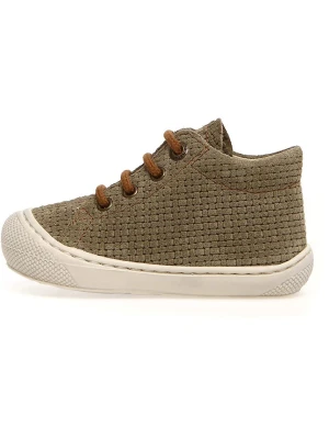 Naturino Skórzane buty "Cocoon" w kolorze khaki do nauki chodzenia rozmiar: 23