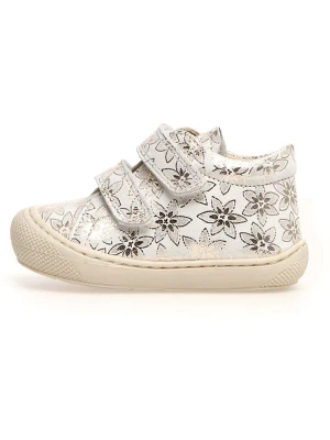 Naturino Skórzane buty "Cocoon" w kolorze srebrnym do nauki chodzenia rozmiar: 21