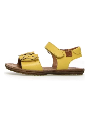 Naturino Skórzane sandały w kolorze żółtym rozmiar: 28