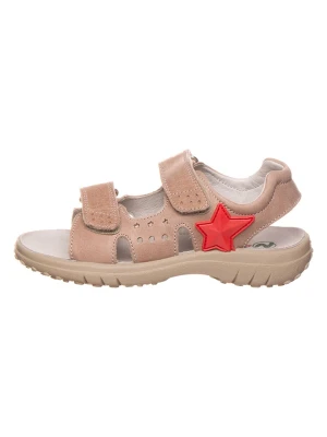 Naturino Skórzane sandały w kolorze beżowym rozmiar: 30