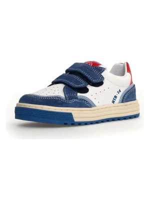 Naturino Skórzane sneakersy "Ariton 2" w kolorze niebiesko-białym rozmiar: 26
