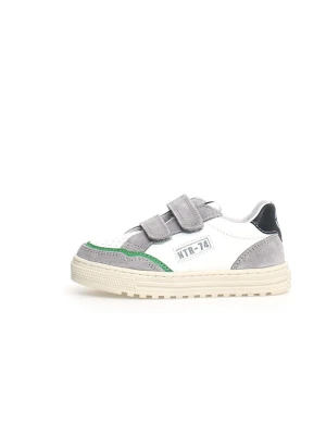 Naturino Skórzane sneakersy "Ariton" w kolorze biało-szarym rozmiar: 32