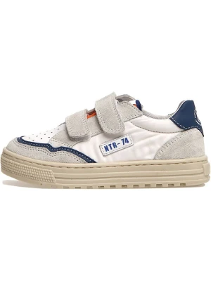 Naturino Skórzane sneakersy "Ariton" w kolorze biało-szarym rozmiar: 35