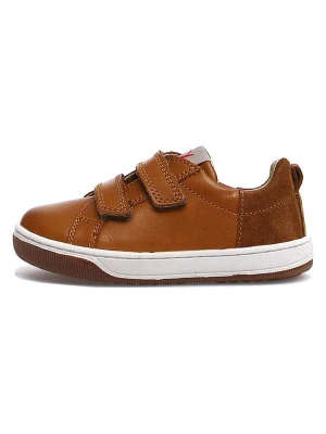 Naturino Skórzane sneakersy "Caleb" w kolorze jasnobrązowym rozmiar: 34