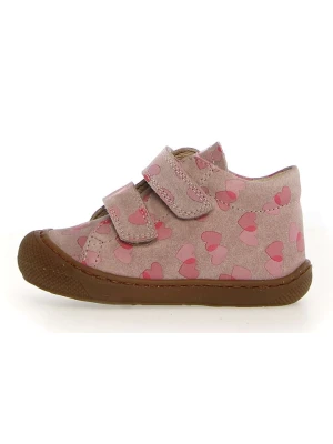 Naturino Skórzane sneakersy "Cipria" w kolorze jasnoróżowym rozmiar: 19