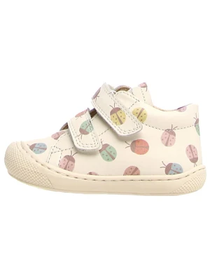 Naturino Skórzane sneakersy "Coco VL Calf" w kolorze kremowym rozmiar: 26