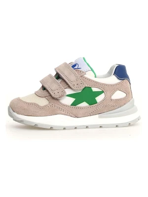 Naturino Skórzane sneakersy "Daudi" w kolorze beżowym rozmiar: 32