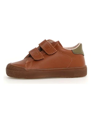 Naturino Skórzane sneakersy "Eindhoven" w kolorze jasnobrązowym rozmiar: 28