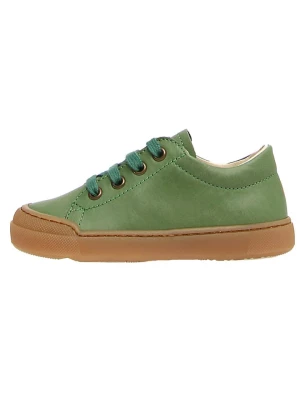 Naturino Skórzane sneakersy "Eindhoven" w kolorze zielonym rozmiar: 29