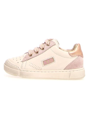 Naturino Skórzane sneakersy "Faluk" w kolorze kremowo-jasnoróżowym rozmiar: 23