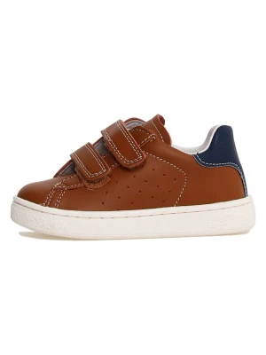 Naturino Skórzane sneakersy "Hasselt 2" w kolorze jasnobrązowym rozmiar: 25