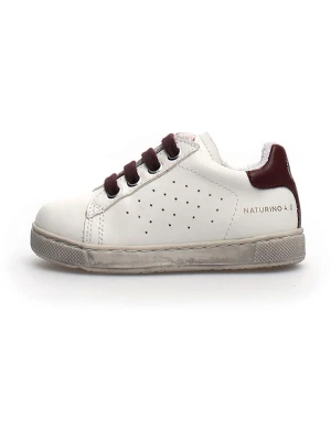 Naturino Skórzane sneakersy "Hasselt" w kolorze białym rozmiar: 30