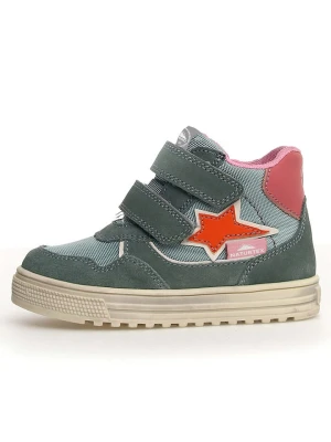 Naturino Skórzane sneakersy "Hess 3" w kolorze turkusowo-różowym rozmiar: 38