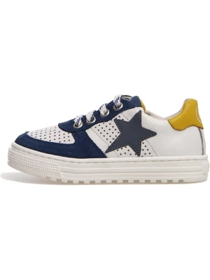 Naturino Skórzane sneakersy "Hess" w kolorze białym rozmiar: 36