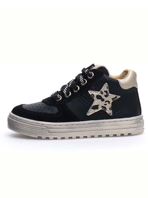 Naturino Skórzane sneakersy "Hess" w kolorze czarnym rozmiar: 21
