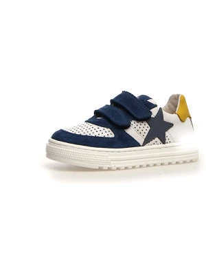 Naturino Skórzane sneakersy "Hess" w kolorze granatowo-białym rozmiar: 40