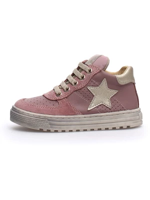 Naturino Skórzane sneakersy "Hess" w kolorze jasnoróżowym rozmiar: 25