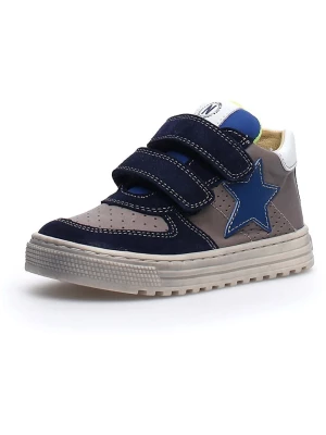 Naturino Skórzane sneakersy "Hess" w kolorze szaro-granatowym rozmiar: 33