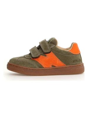 Naturino Skórzane sneakersy "Jenix" w kolorze khaki rozmiar: onesize