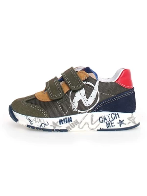 Naturino Skórzane sneakersy "Jesko 2" w kolorze oliwkowo-granatowym rozmiar: 29