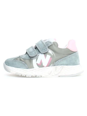Naturino Skórzane sneakersy "Jesko" w kolorze szaro-jasnoróżowym rozmiar: 23