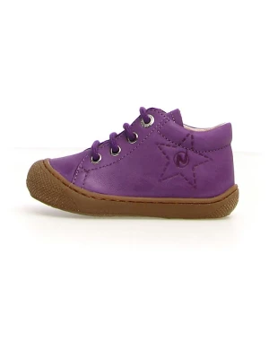 Naturino Skórzane sneakersy "Nappa Spazz" w kolorze fioletowym rozmiar: 19