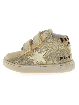 Naturino Skórzane sneakersy "Pinn" w kolorze złotym rozmiar: 35