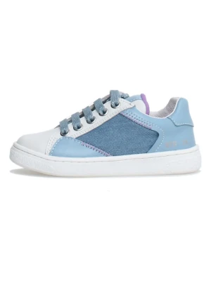 Naturino Skórzane sneakersy "Quar" w kolorze błękitnym rozmiar: 27