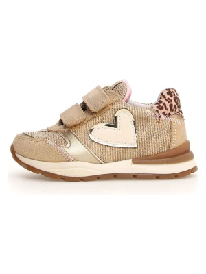 Naturino Skórzane sneakersy "Quelly" w kolorze beżowym rozmiar: 26