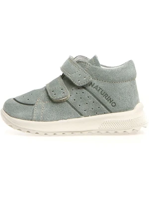 Naturino Skórzane sneakersy "Quicky" w kolorze zielonym rozmiar: 24