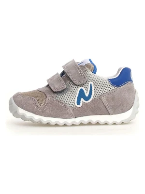 Naturino Skórzane sneakersy "Sammy 2" w kolorze szarym rozmiar: 20