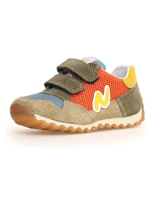 Naturino Skórzane sneakersy "Sammy" w kolorze khaki rozmiar: 23