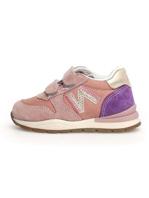 Naturino Skórzane sneakersy "Smood" w kolorze jasnoróżowo-fioletowym rozmiar: 20