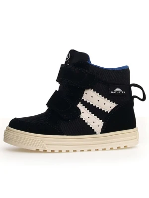 Naturino Skórzane sneakersy "Tabby" w kolorze czarnym rozmiar: 26