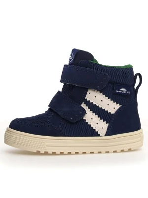 Naturino Skórzane sneakersy "Tabby" w kolorze granatowym rozmiar: 33