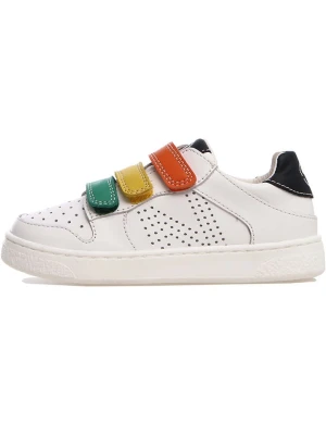 Naturino Skórzane sneakersy "Theral" w kolorze białym rozmiar: 29